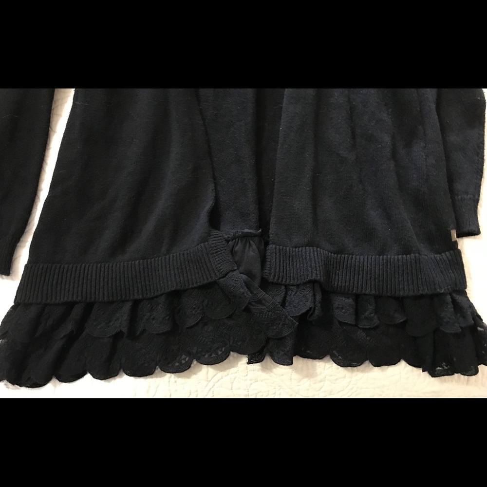 MJC momma black open cardigan.